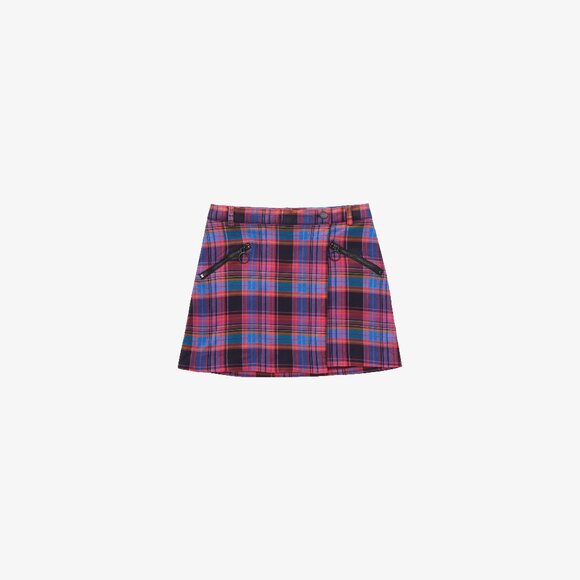 Urban Outfitters Pink & Blue Plaid Mini Skirt 💖🎸 - Picture 1 of 4